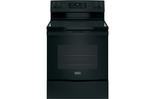 image of an affordable black electric stove